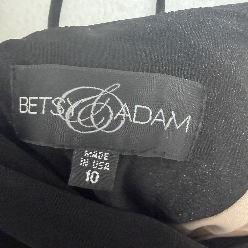 Betsy‎ & Adam Lace Bodycon Black Nude Dress - Picture 3 of 9